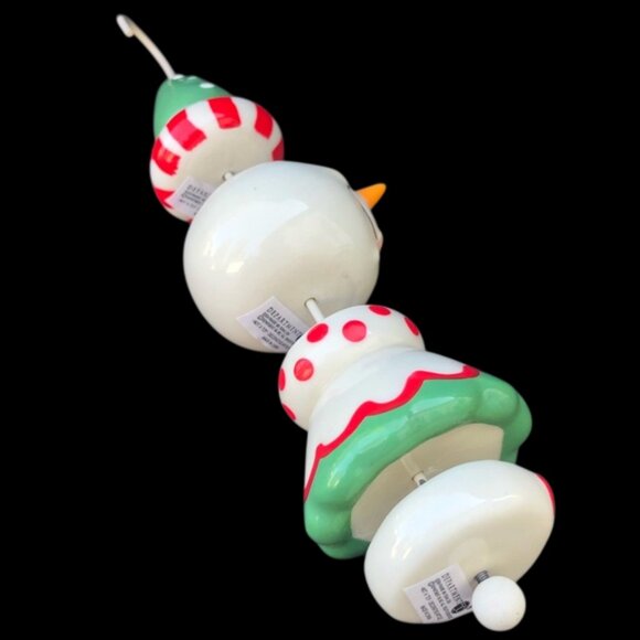 Dept. 56 Christmas Porcelain Snowman Ornaments Set of 2 - Picture 7 of 13